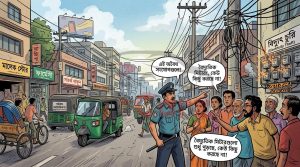 Illegal auto-rickshaws and electricity theft visual