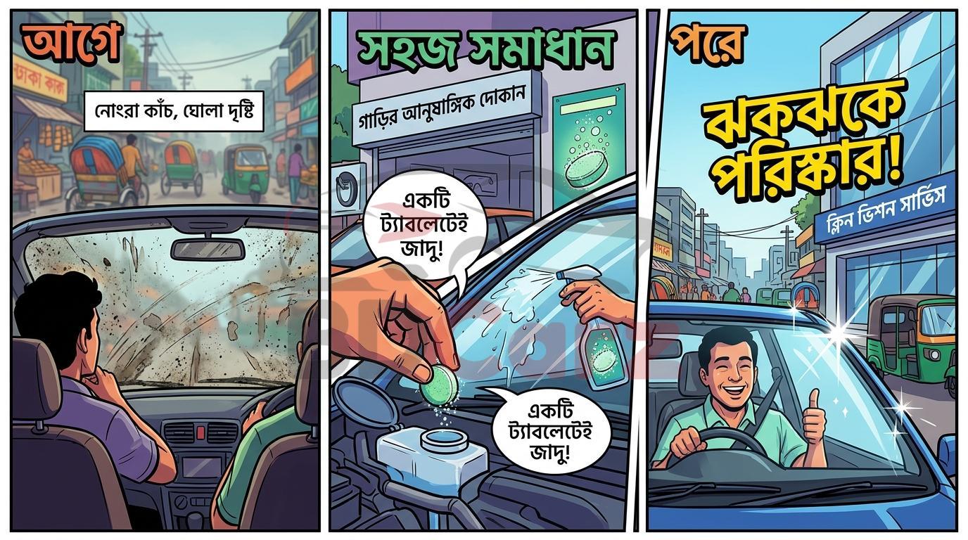 গাড়ির গ্লাসের স্ক্র্যাচ ও দাগ দূর করার কার্যকর পদ্ধতি