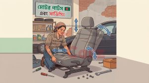 Car power seat repair in workshop