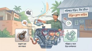 Car engine flushing process illustrated
