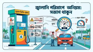 Infographic showing fuel tampering at highway pumps