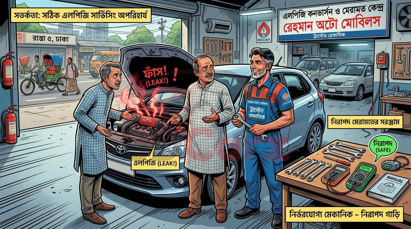 বাংলাদেশে এলপিজি কিট লিক এবং গাড়ির সেলফ সমস্যা: নির্ভরযোগ্য মেকানিক ও সার্ভিস গাইড